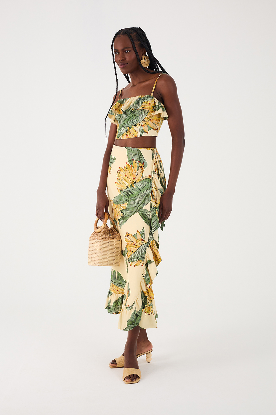 Ruffled Pareo Skirt with Paradise Print_2