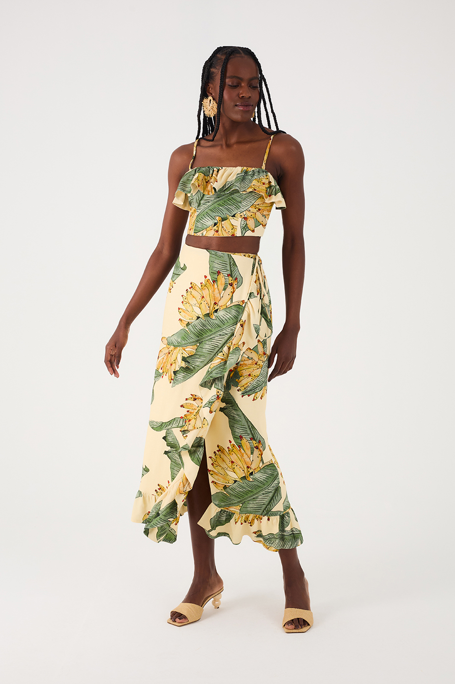 Ruffled Pareo Skirt with Paradise Print_3