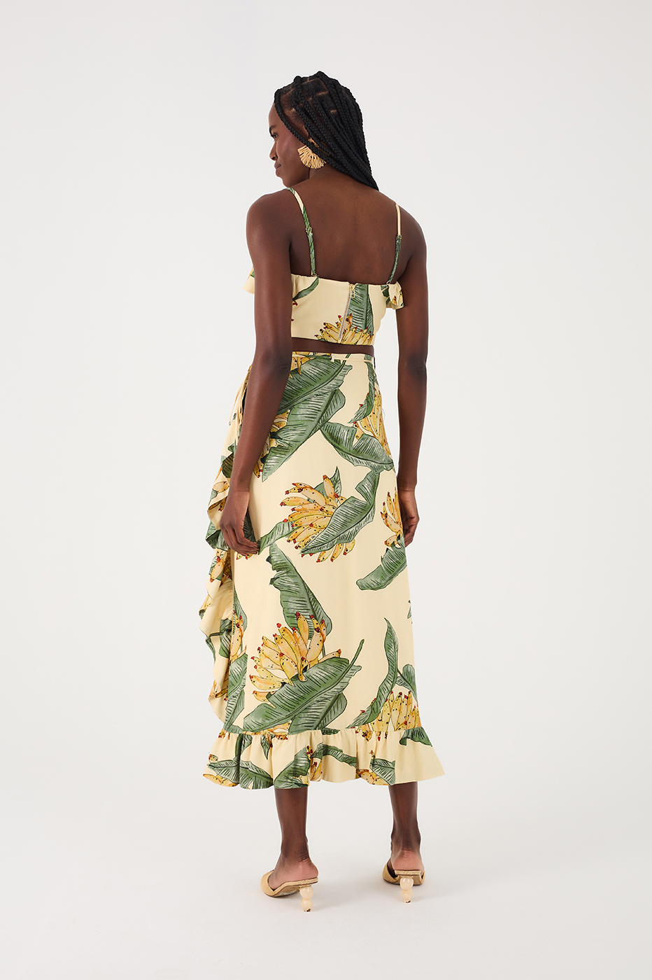 Ruffled Pareo Skirt with Paradise Print_6