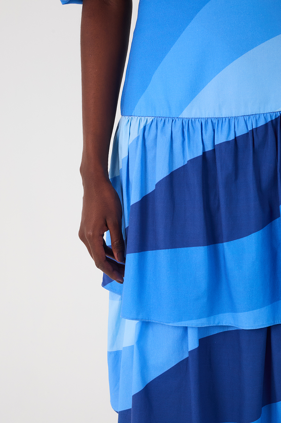 Waves Print Layered Skirt_5