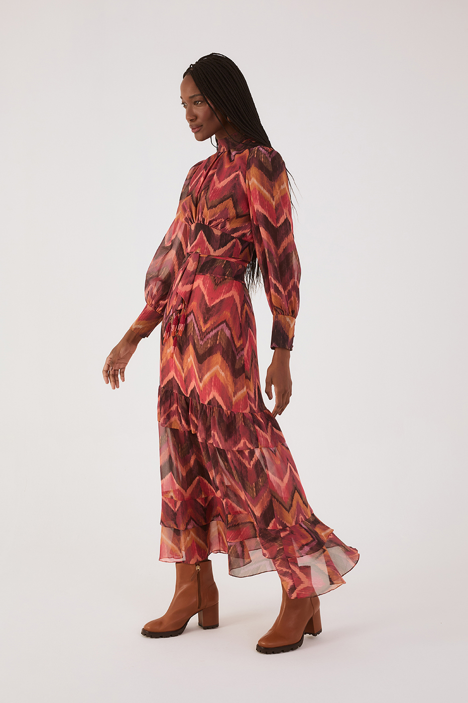 Ikat Print Maxi Skirt