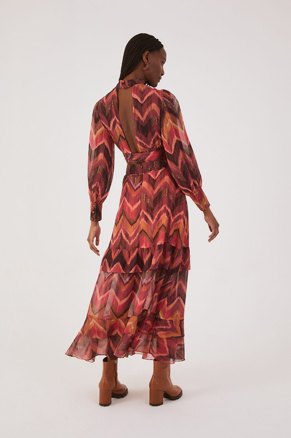 Ikat Print Maxi Skirt