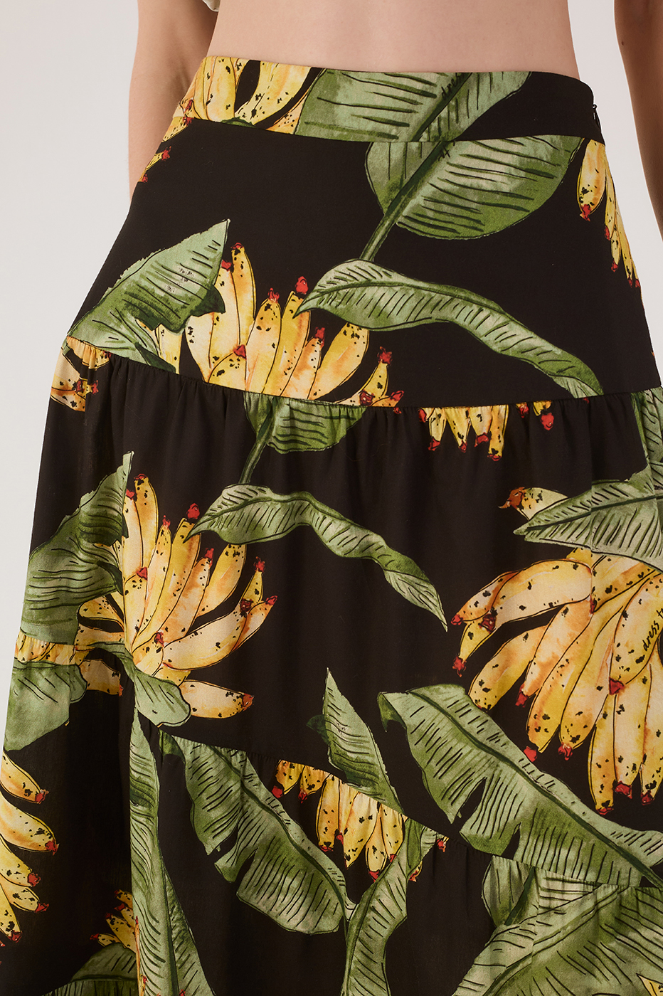 Midi Poplin Paraíso Print Skirt_4