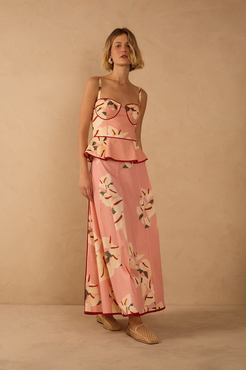 Antúrio Print Poplin Cropped Skirt_1