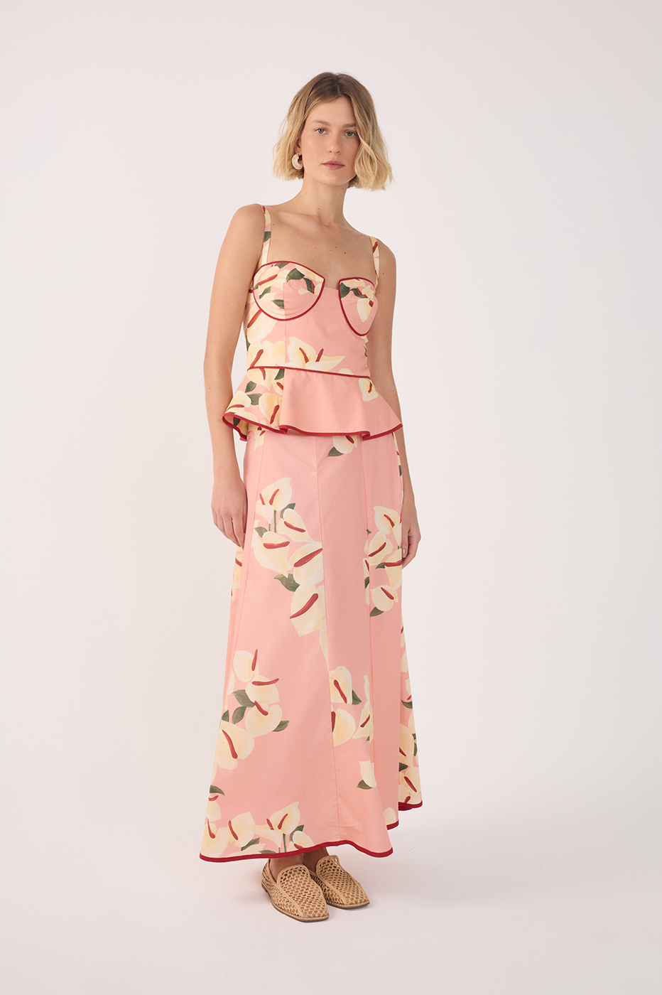 Antúrio Print Poplin Cropped Skirt_2