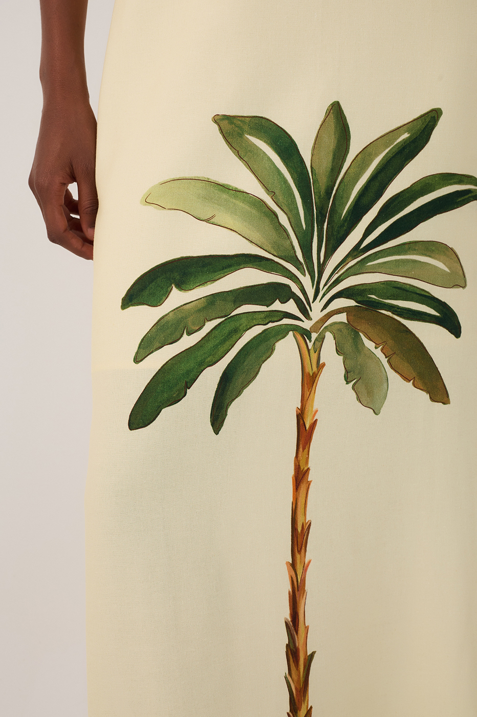 Cropped Linen Tropicana Print Skirt_4