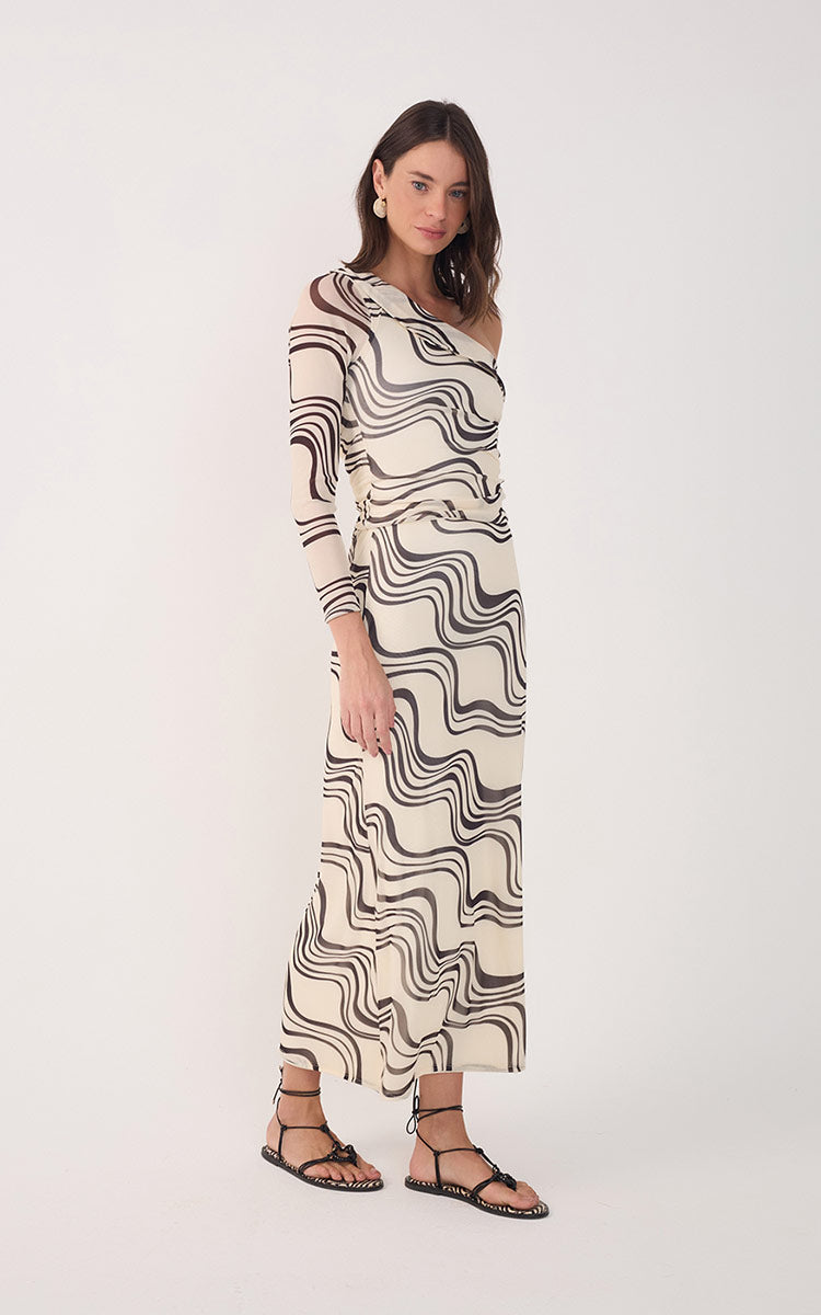 Off-White Fluir Mesh Midi Skirt_2