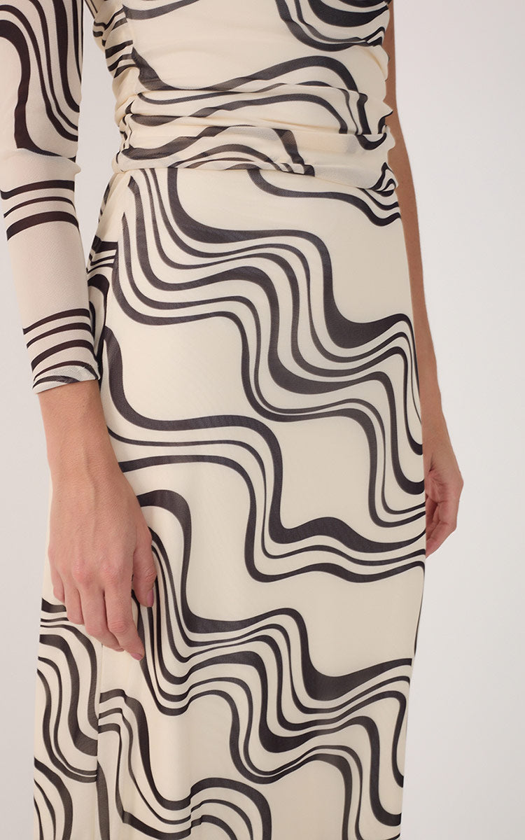 Off-White Fluir Mesh Midi Skirt_5