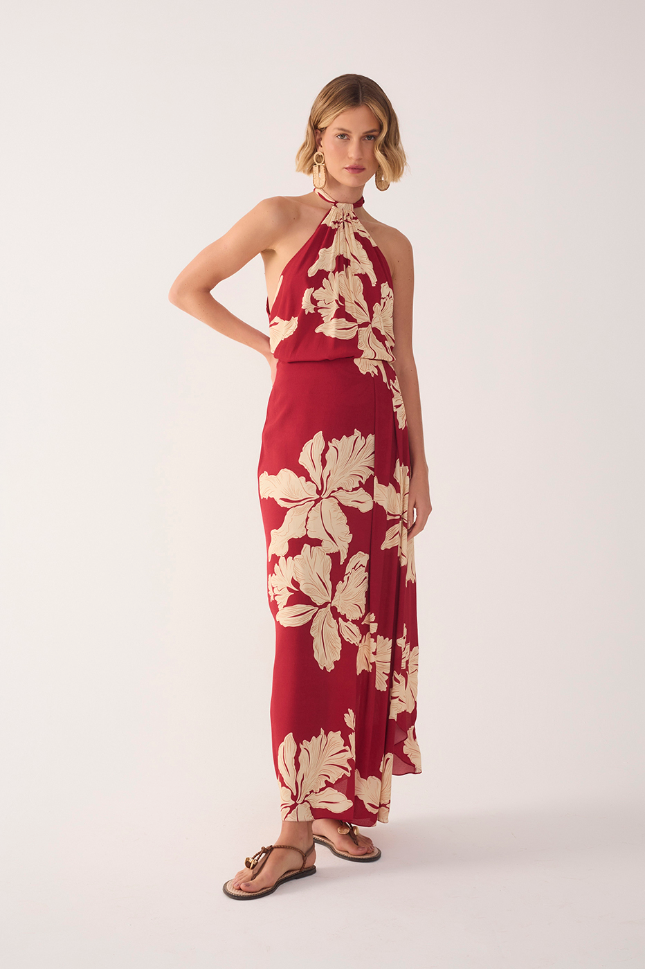 Petala Vermelha Print Wrap Skirt_2