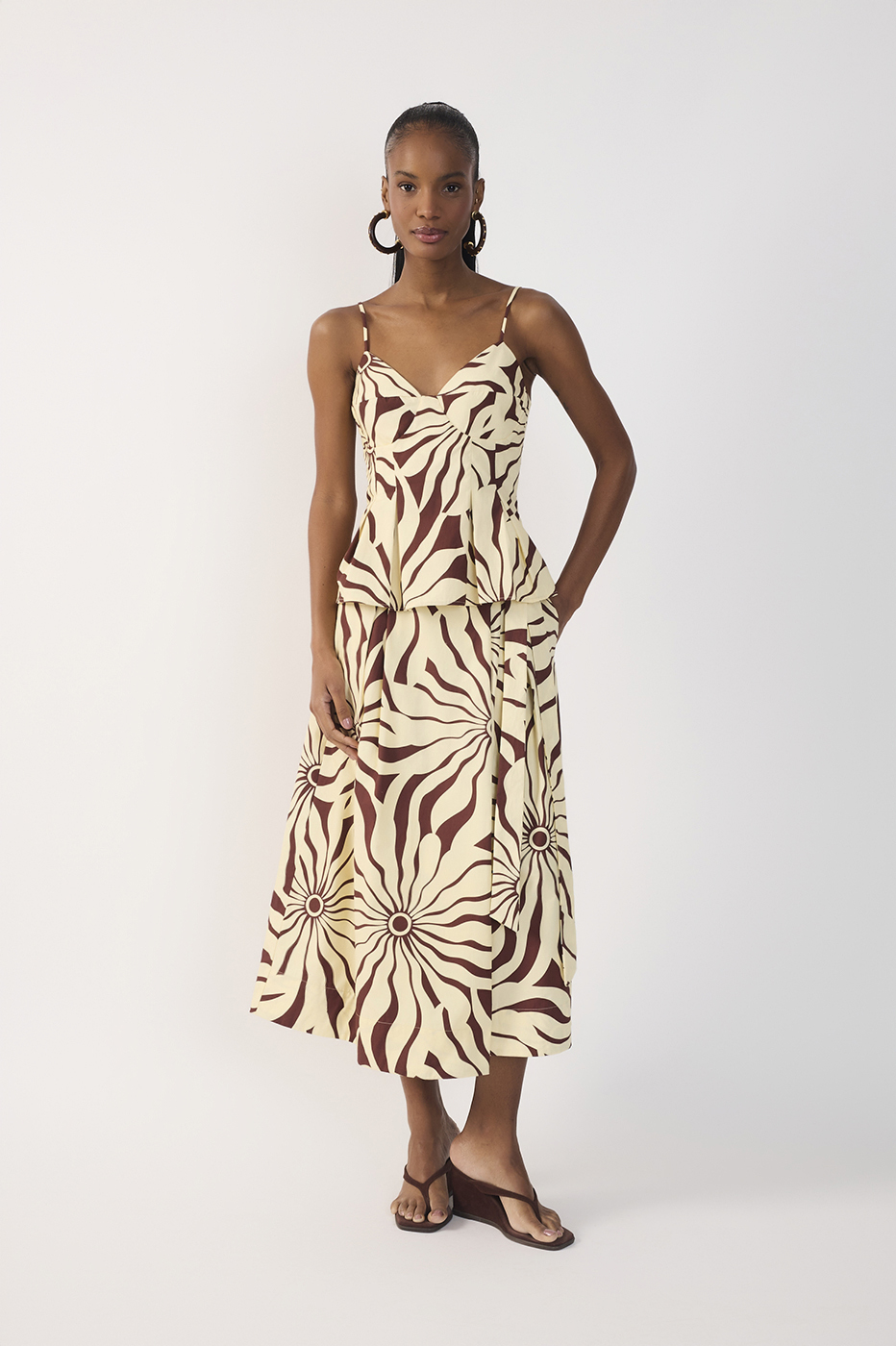 Alvorecer Print Cropped Cotton Skirt_2