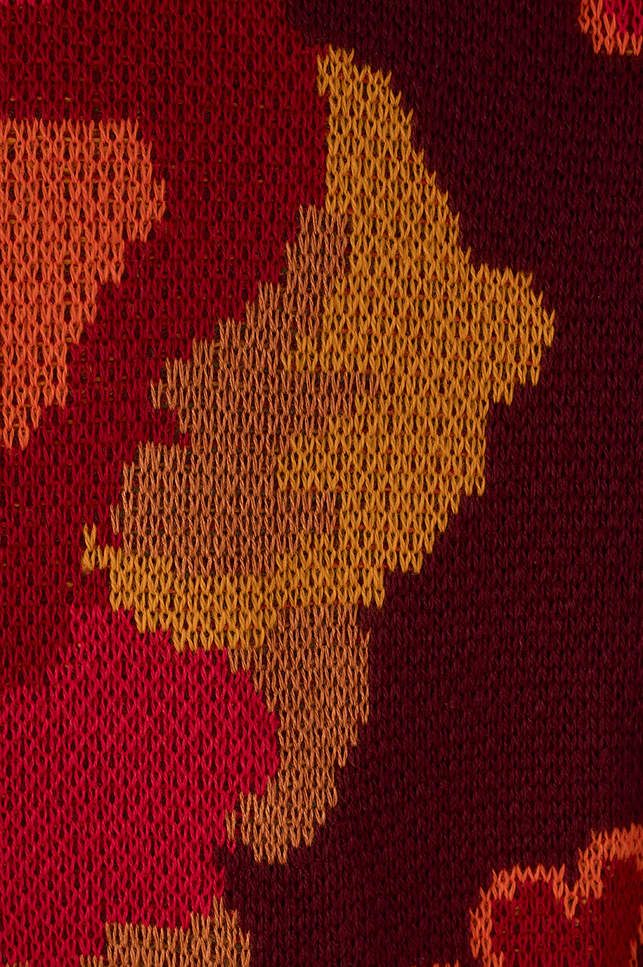 Garden Print Jacquard Knit Coat