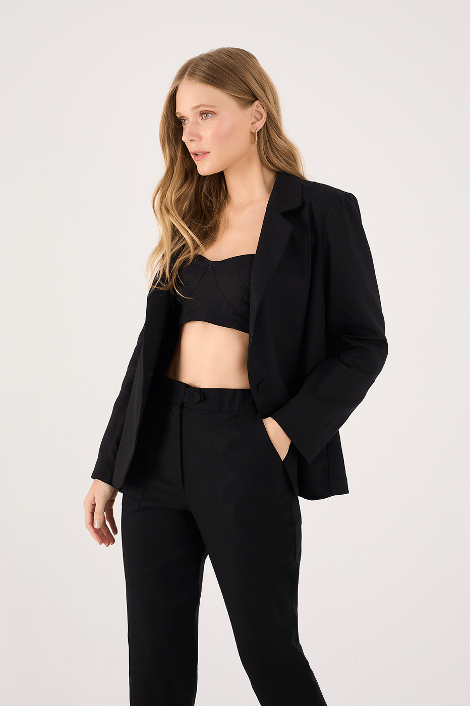 Linen Double-Breasted Blazer