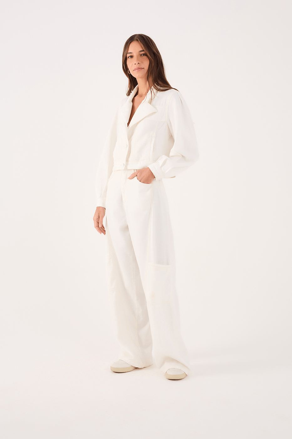 Linen Twill Cutout Jacket