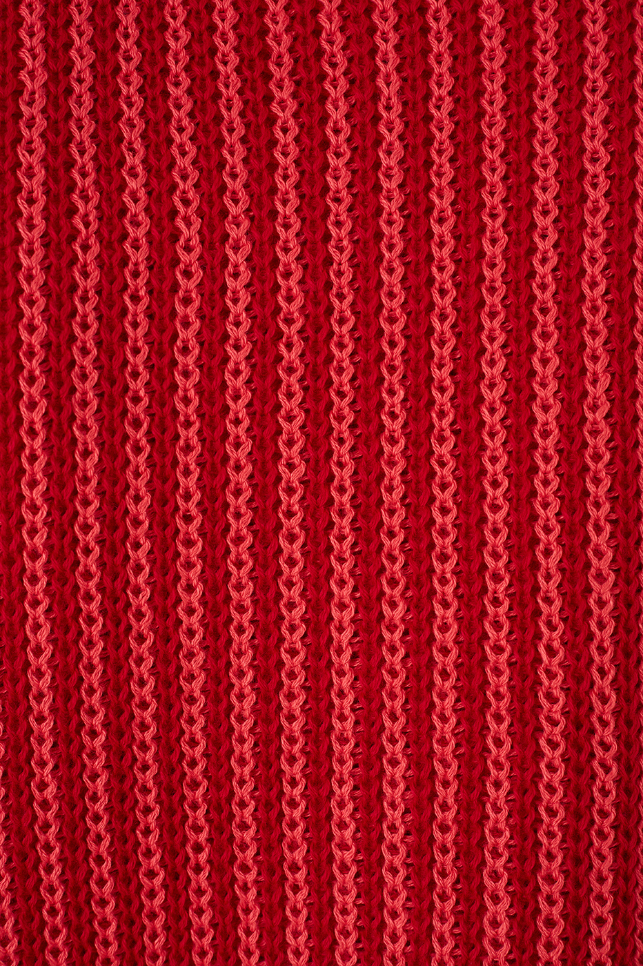 Red Encanto V Neck Cuffed Tricot Cardigan