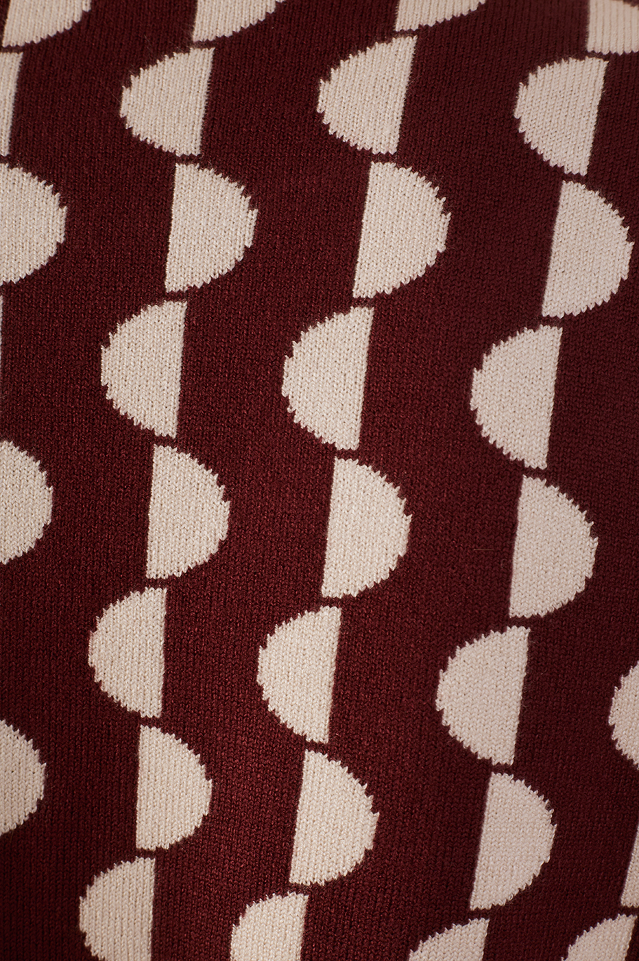 Wine Bossa Bicolor Crew Neck Open Crop Cardigan_7