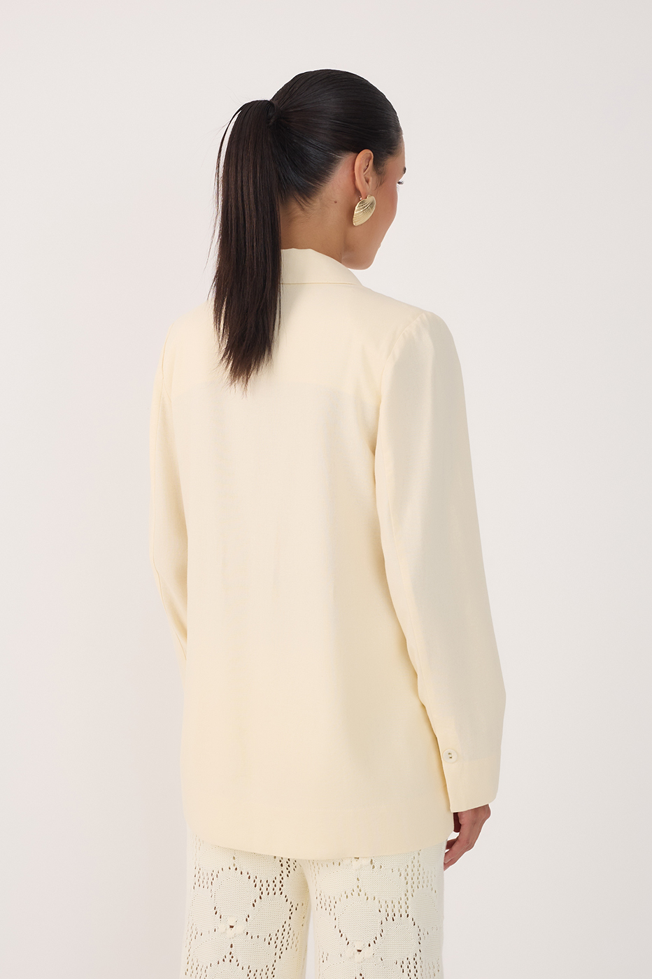 Linen Button Sleeve Blazer_5