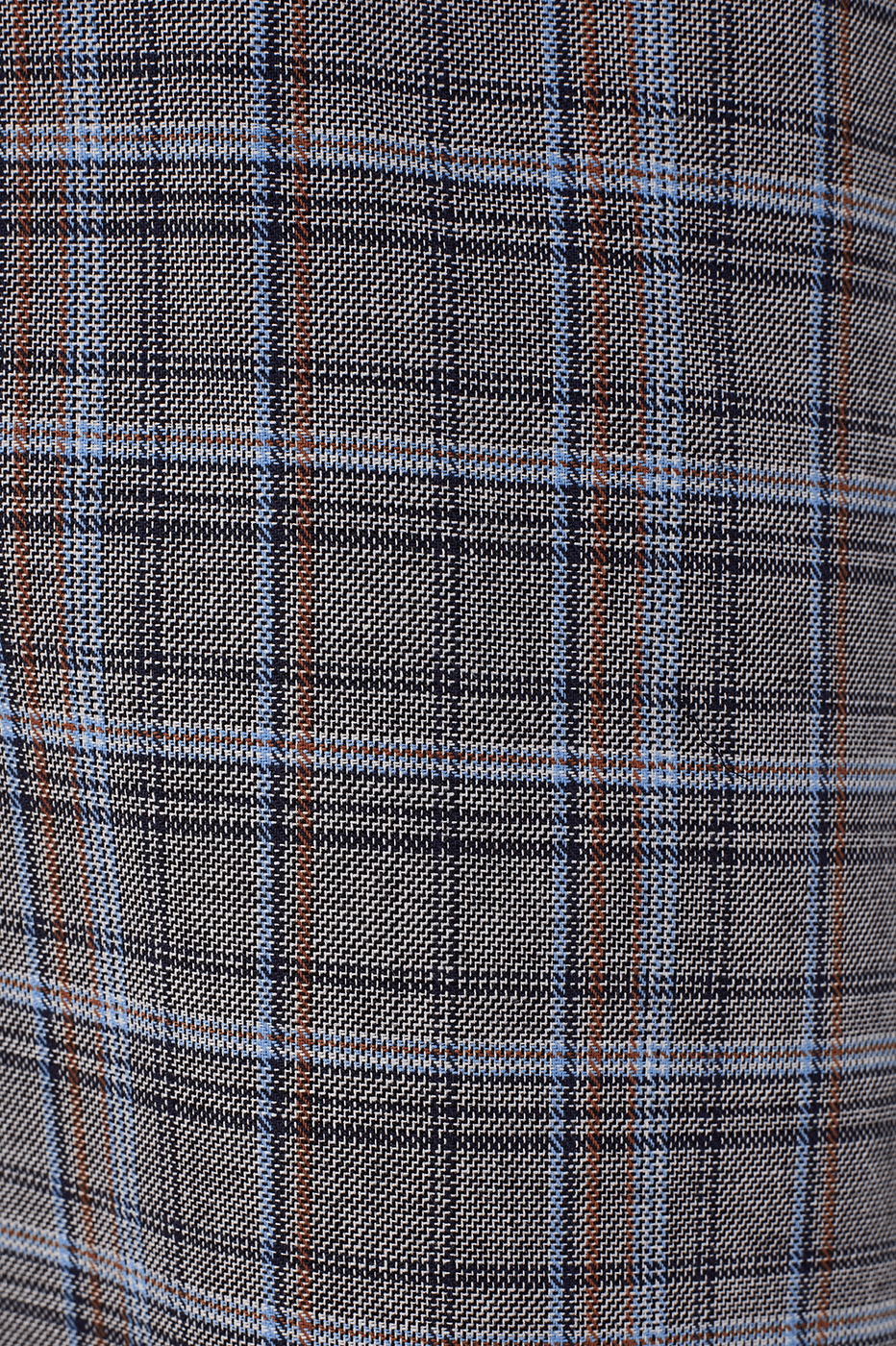 Grey Plaid Oversized Buttoned Notched Lapel Tailored Blazer_7