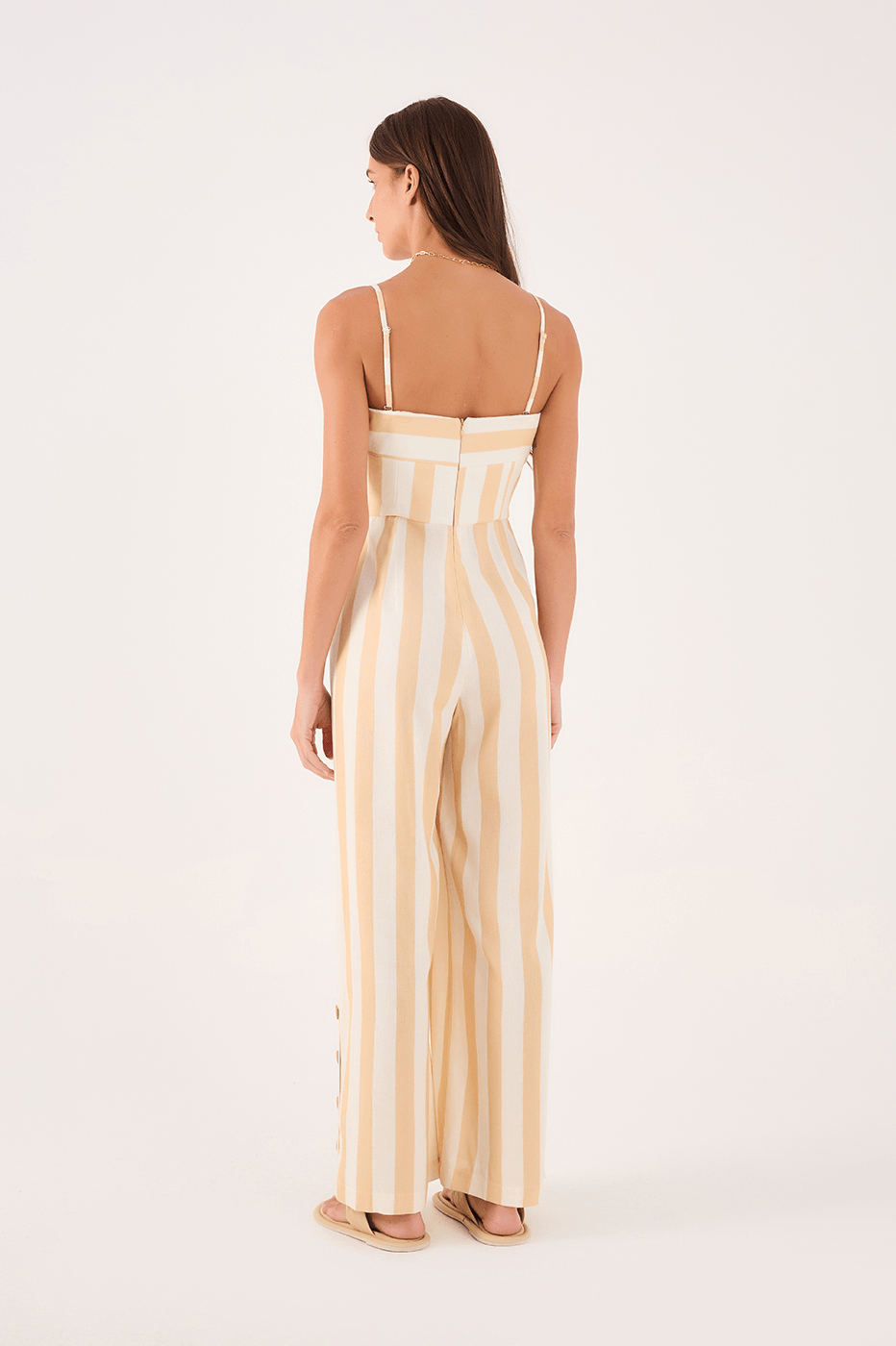 Horizonte Print Linen Jumpsuit