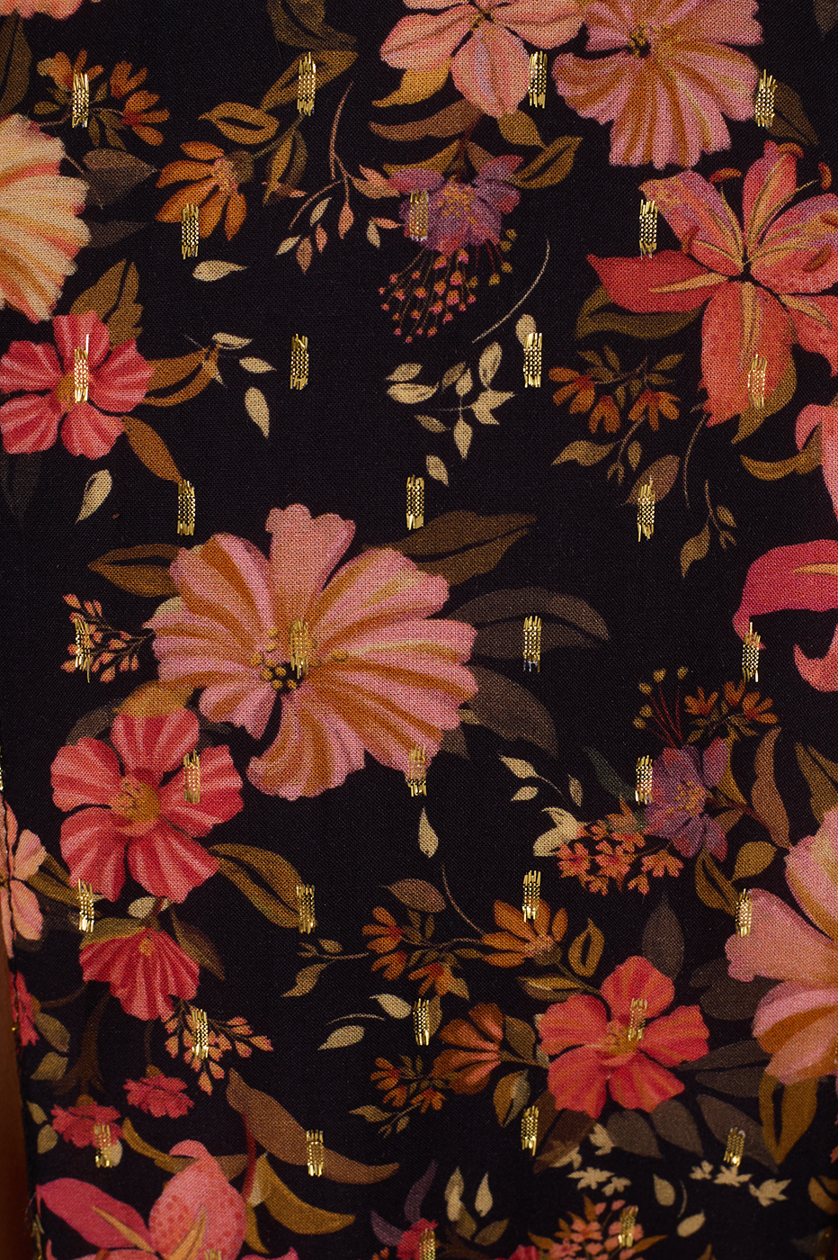 Black Encontro Lurex Long Sleeve Romper