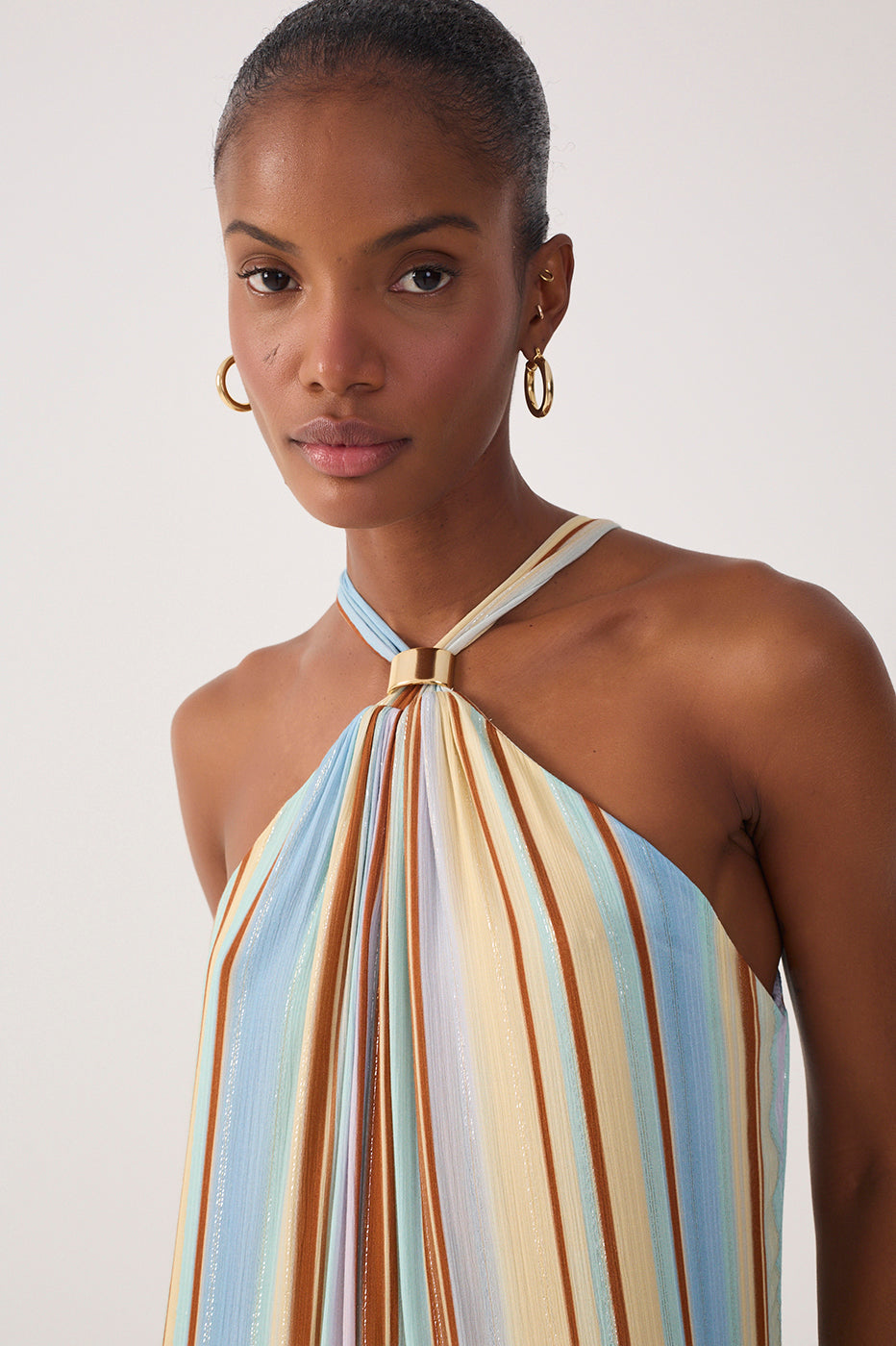 Listra Céu Print Lurex Jumpsuit