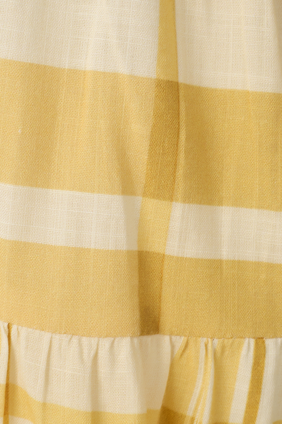 Yellow Frescor Square Neck Tiered Romper_7