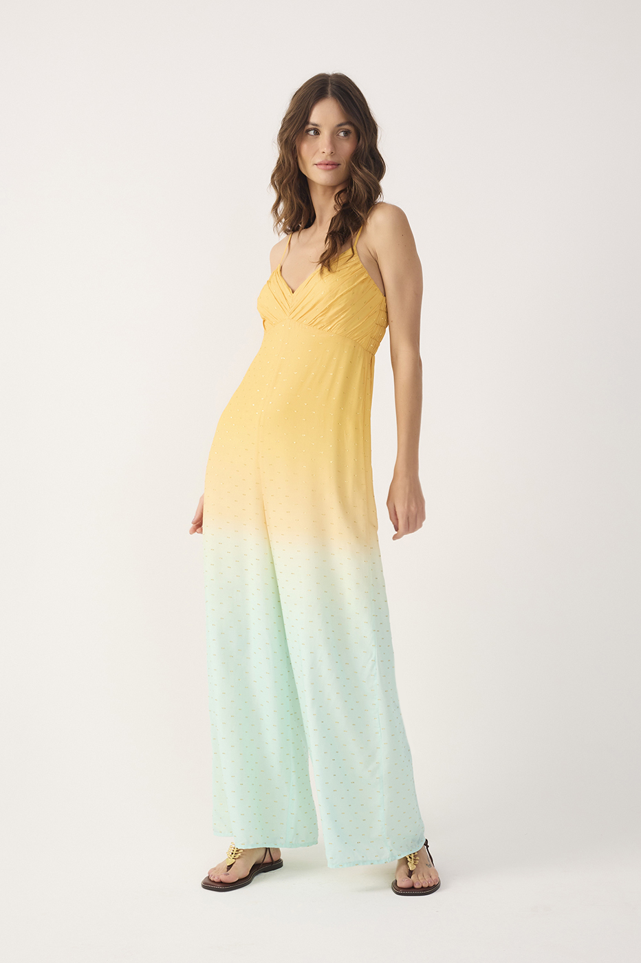Bicolor Nascente Ruched Lurex Jumpsuit_2