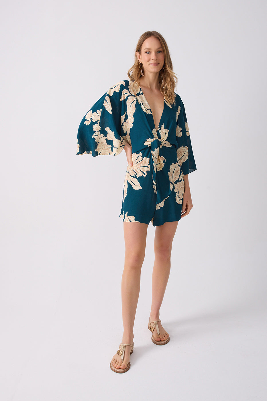 Pétala Verde Print Romper_2