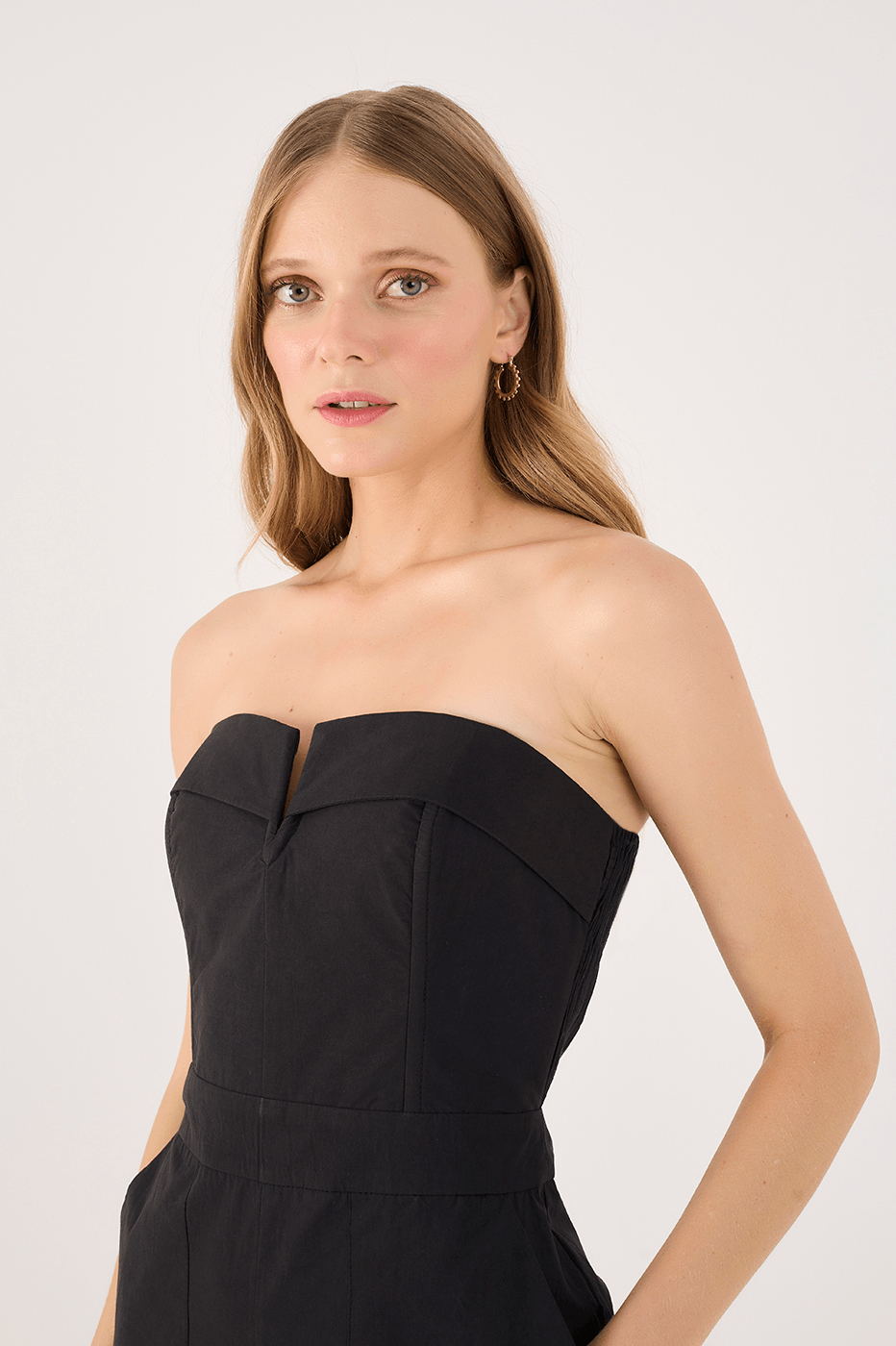 Cotton V-Neck Jumpsuit