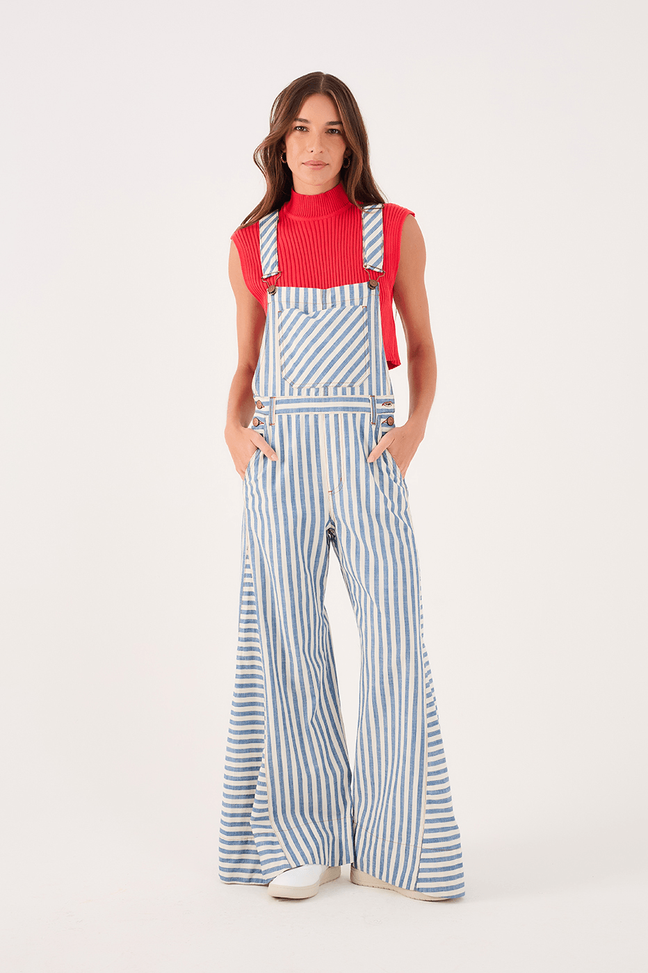 Denim Stripe Twill Overall