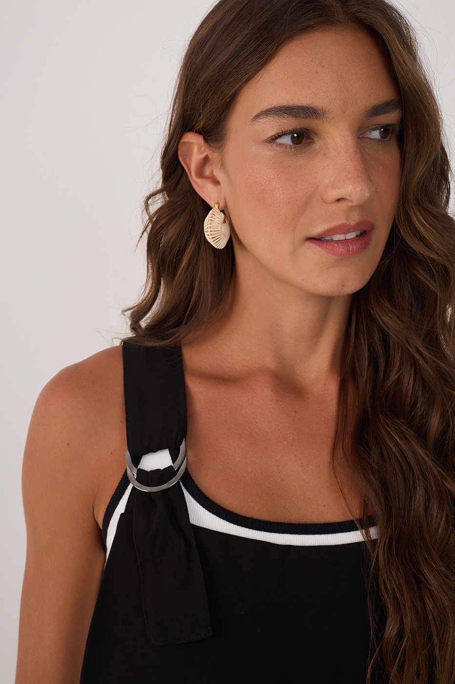 Black Buckled Ties Pockets Jumpsuit_4