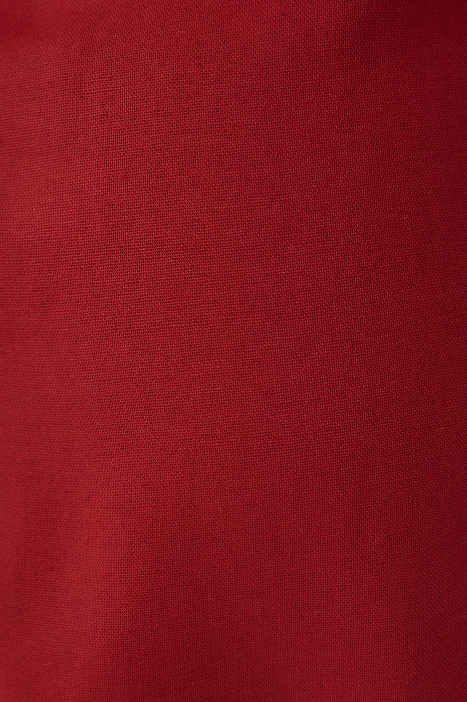 Red V Neck Side Ties Linen Wrap Romper_7