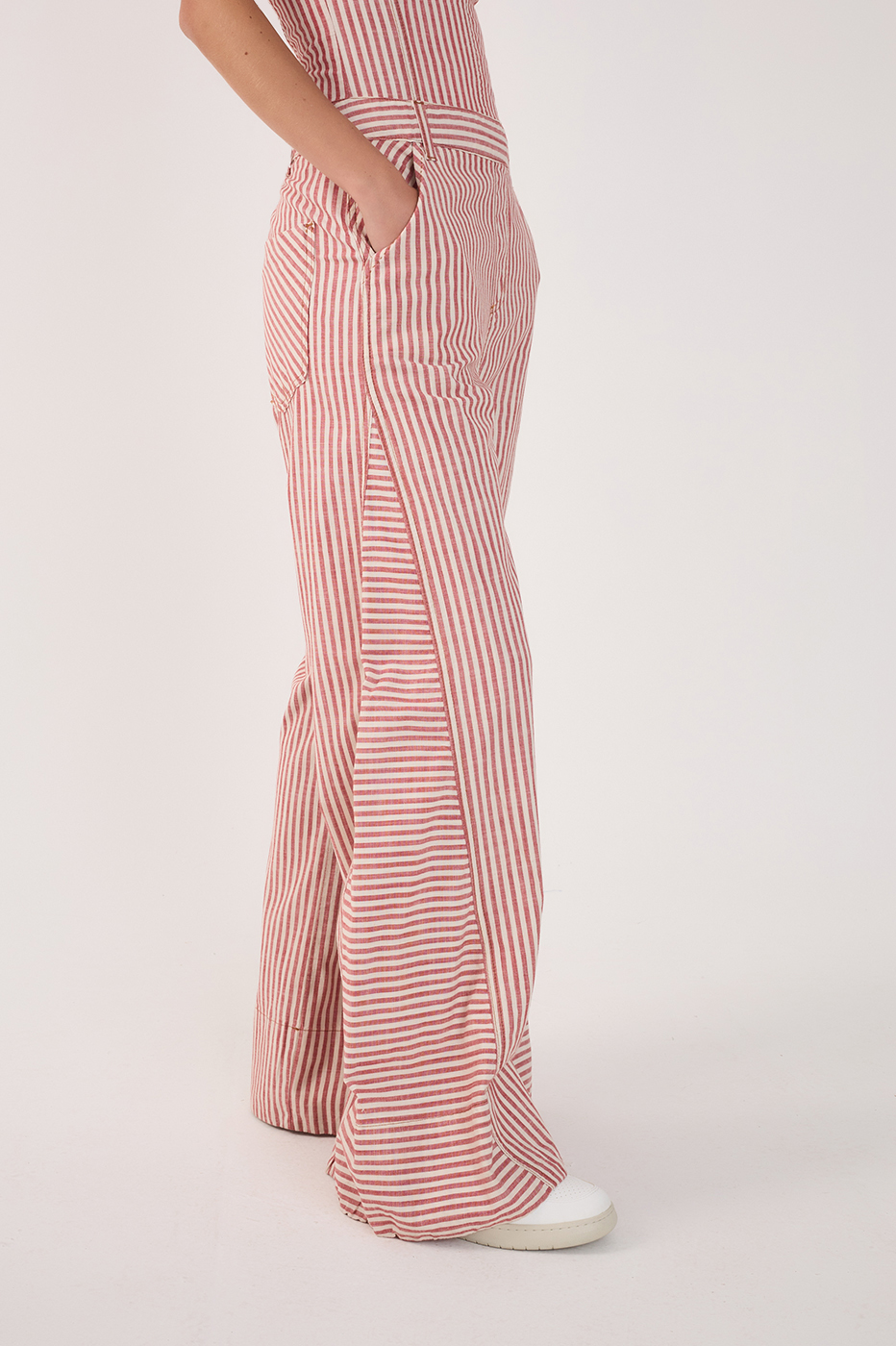 Red Stripes Removable Straps Jumpsuit_5