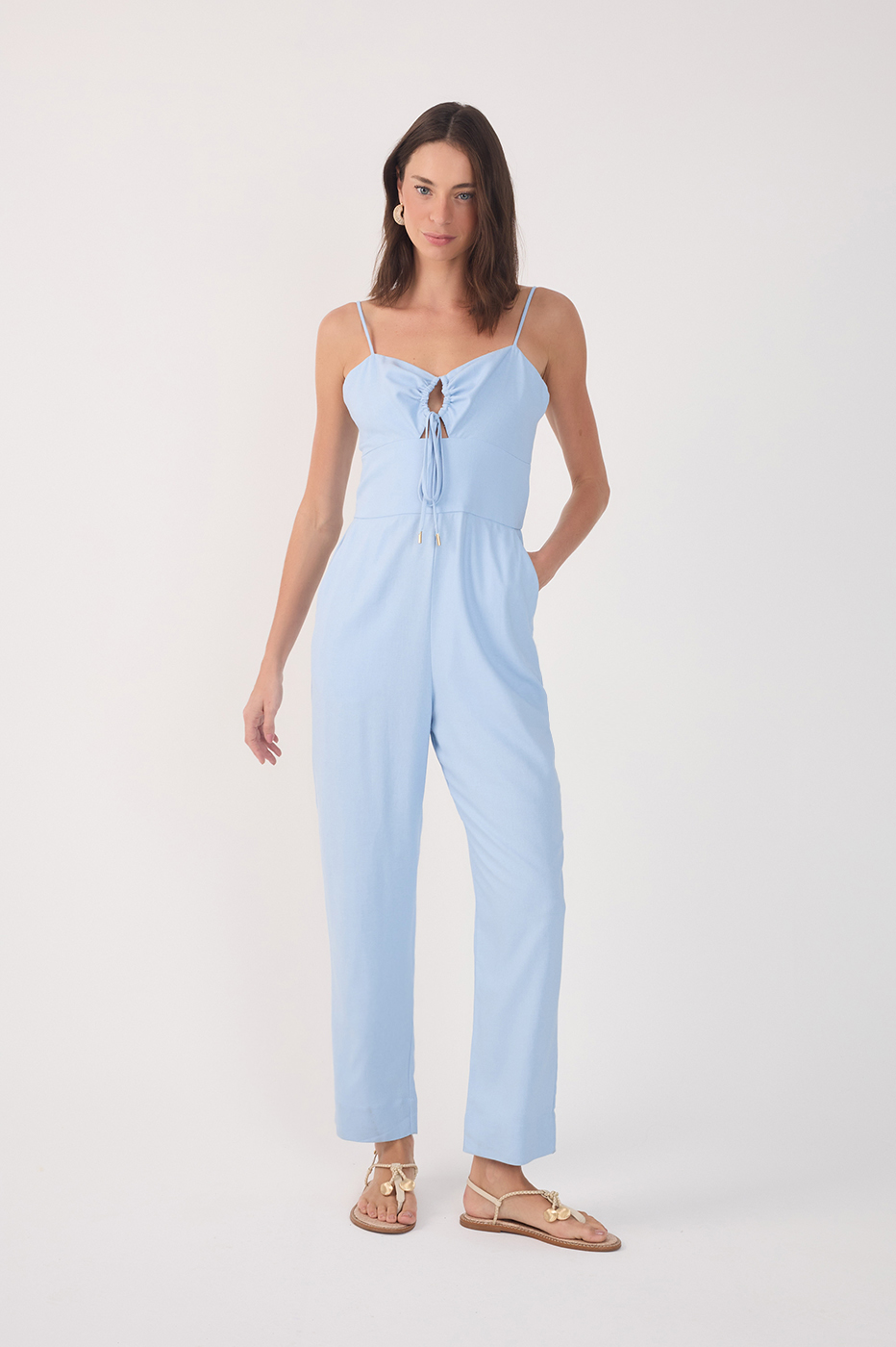 Linen Cutout Bust Jumpsuit_2
