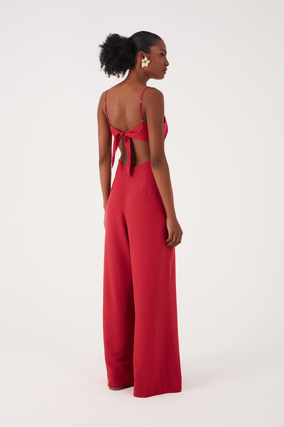 Red Encanto Cut-Out Sleeveless Pleats Back Ties Jumpsuit_6