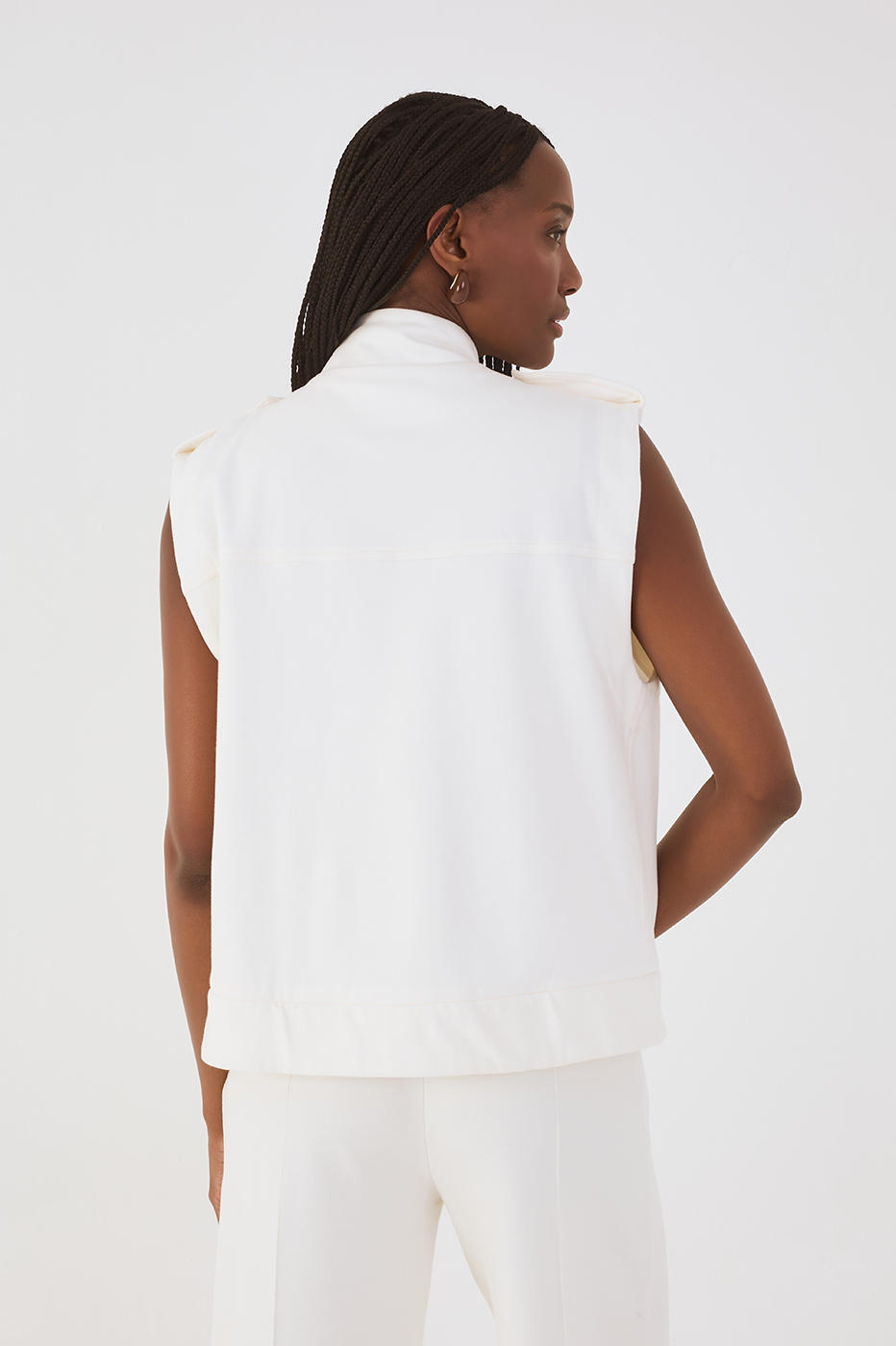 Off-White High Neck Tailored Vest_5