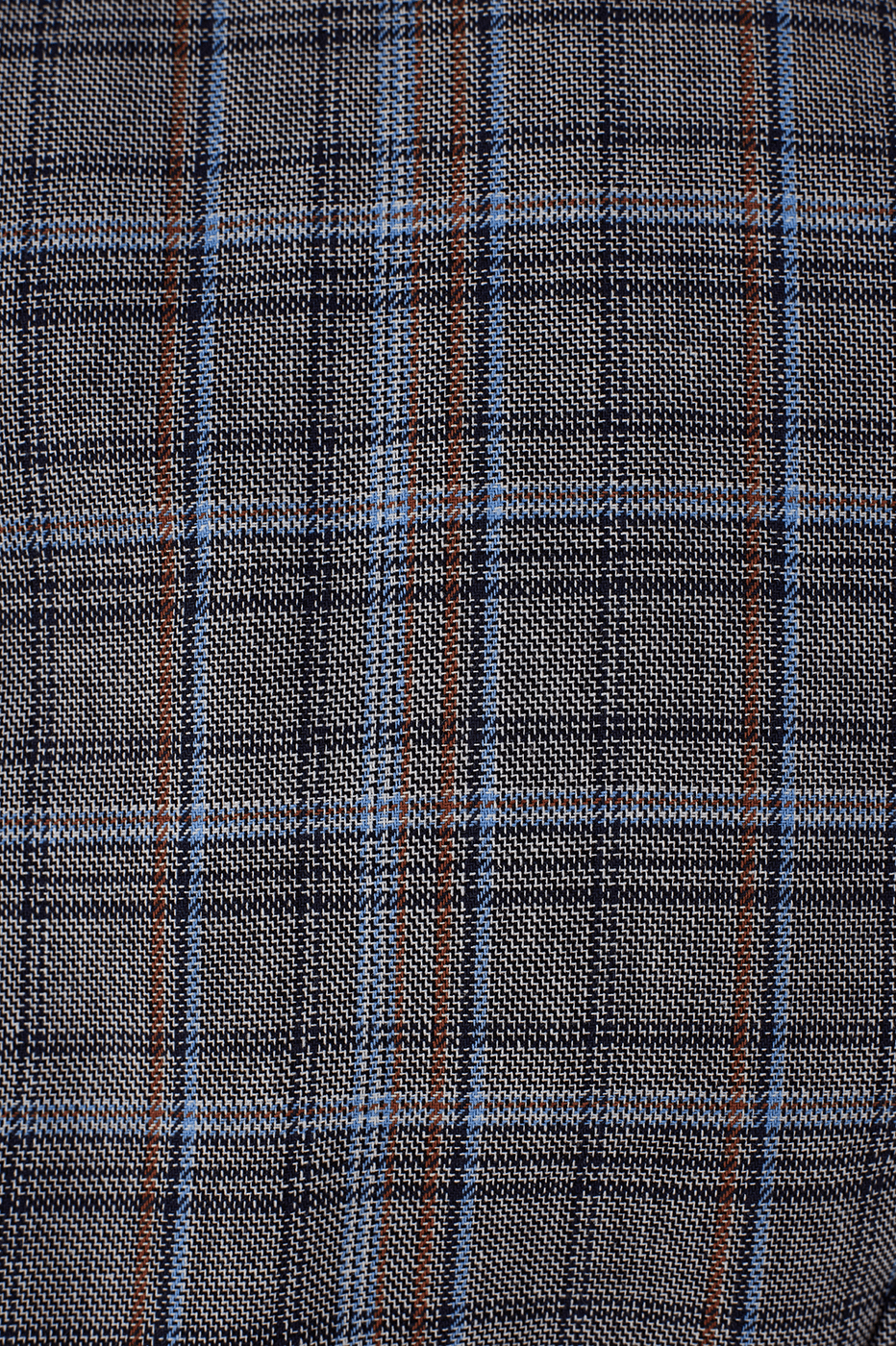 Grey Plaid Buttoned Sleeveless Tailored Vest_6