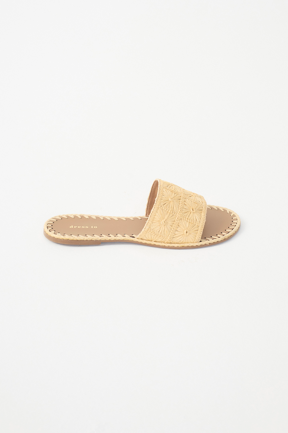 Beige Frescor Flat Sandals_4