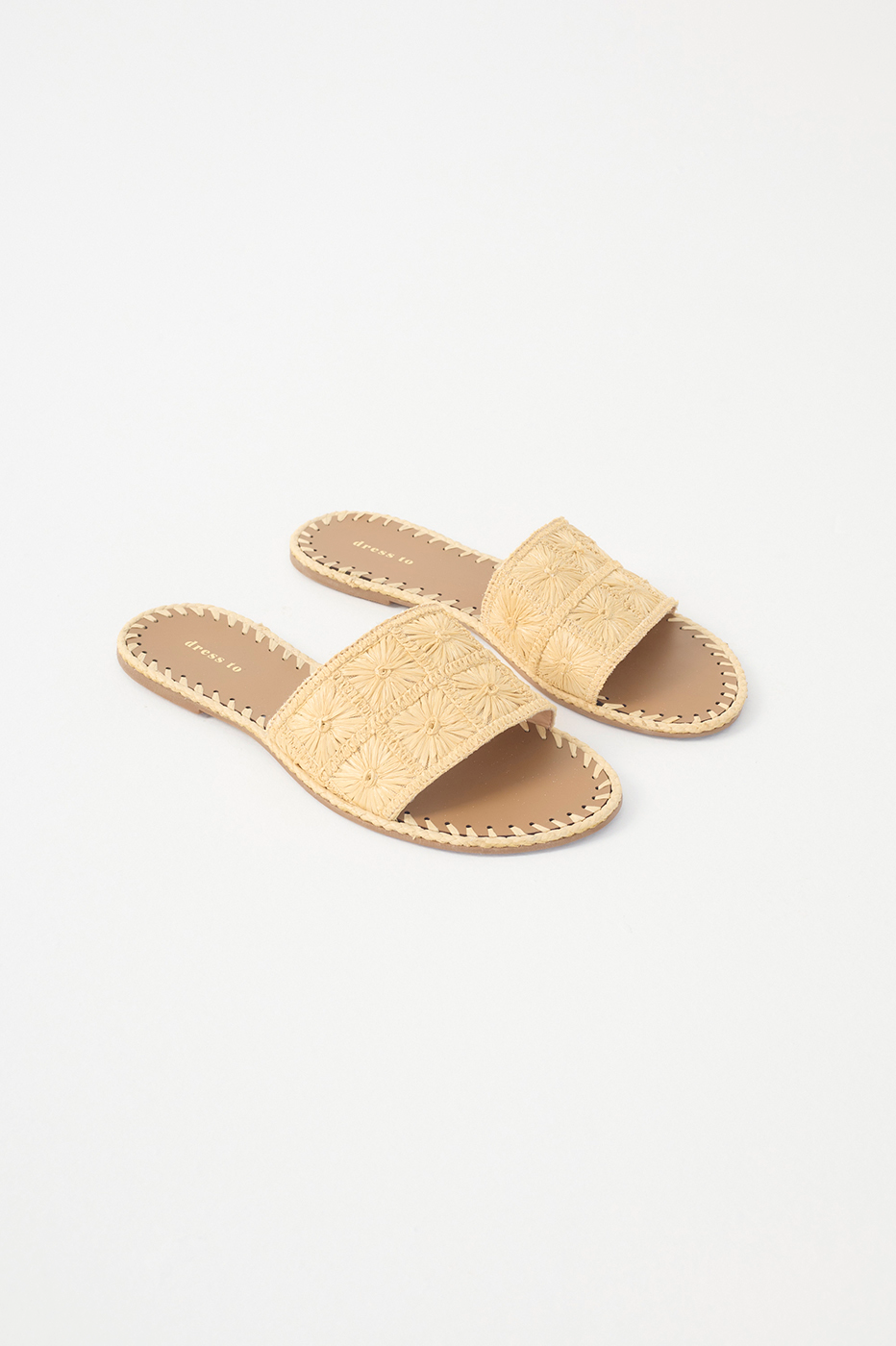 Beige Frescor Flat Sandals_5