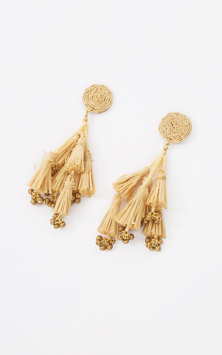 Beige Verdejar Straw Earrings_2