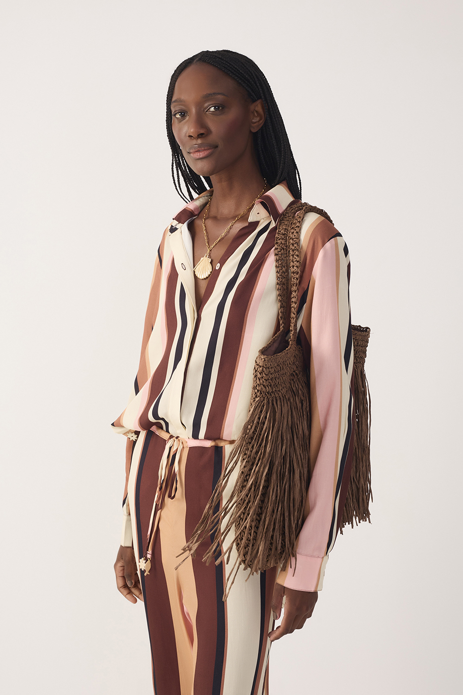 Multicolor Dunas Stripes Buttoned Shirt_2