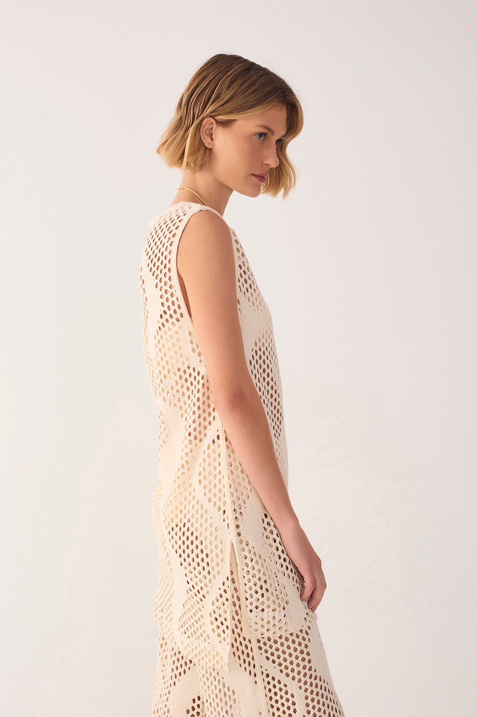 Knitted Tricot Blouse w/ Top