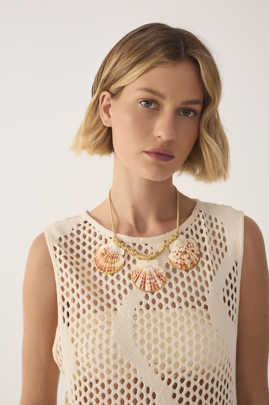 Knitted Tricot Blouse w/ Top