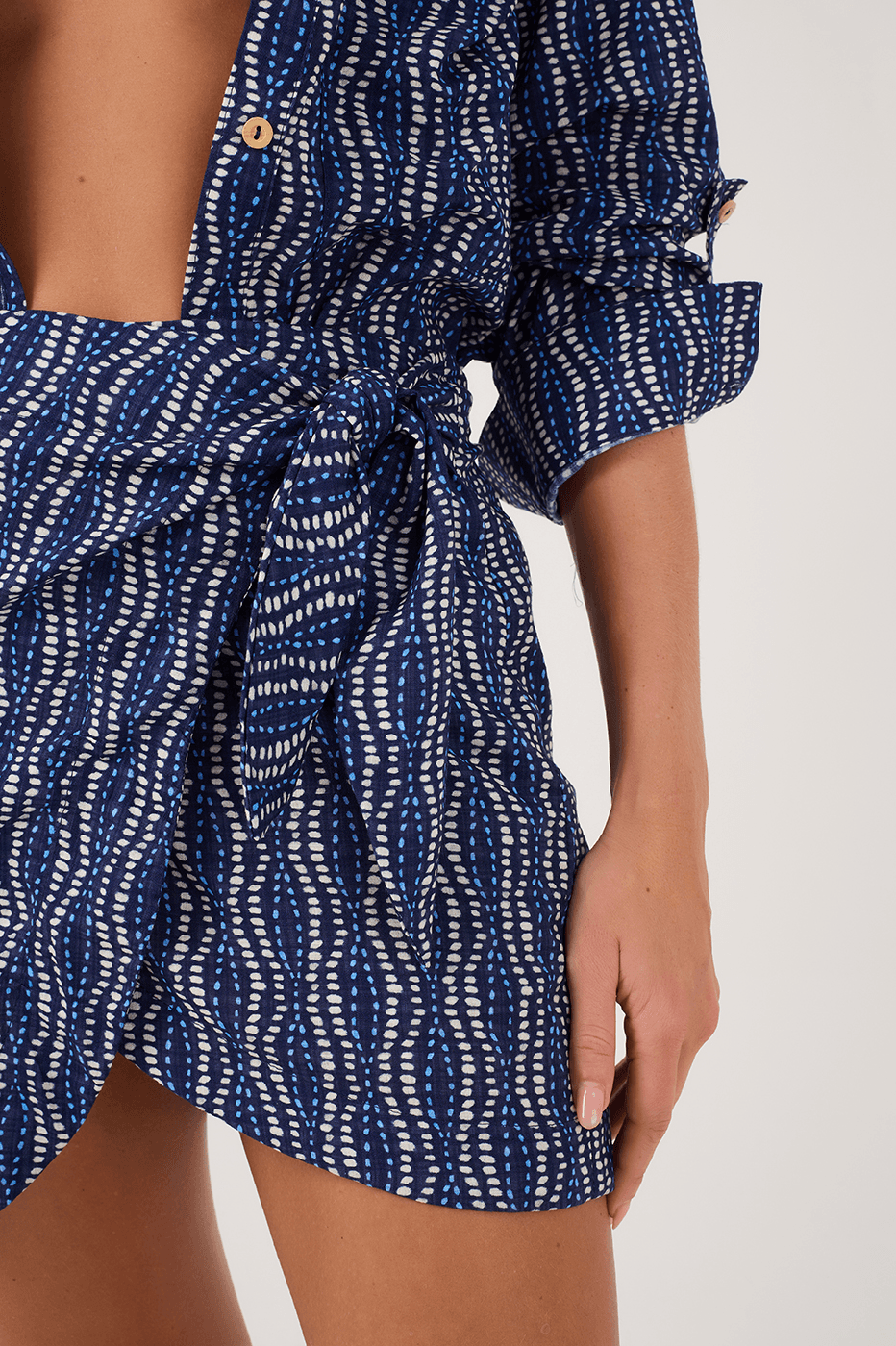 Pareo Skirt with Current Print