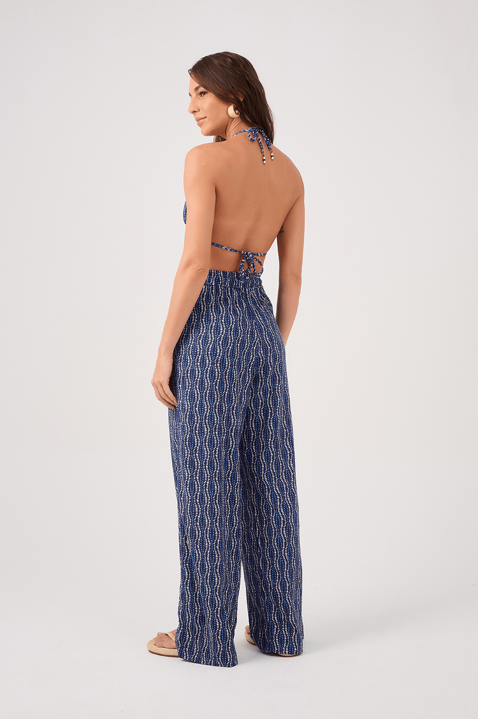 Pants with Current Print