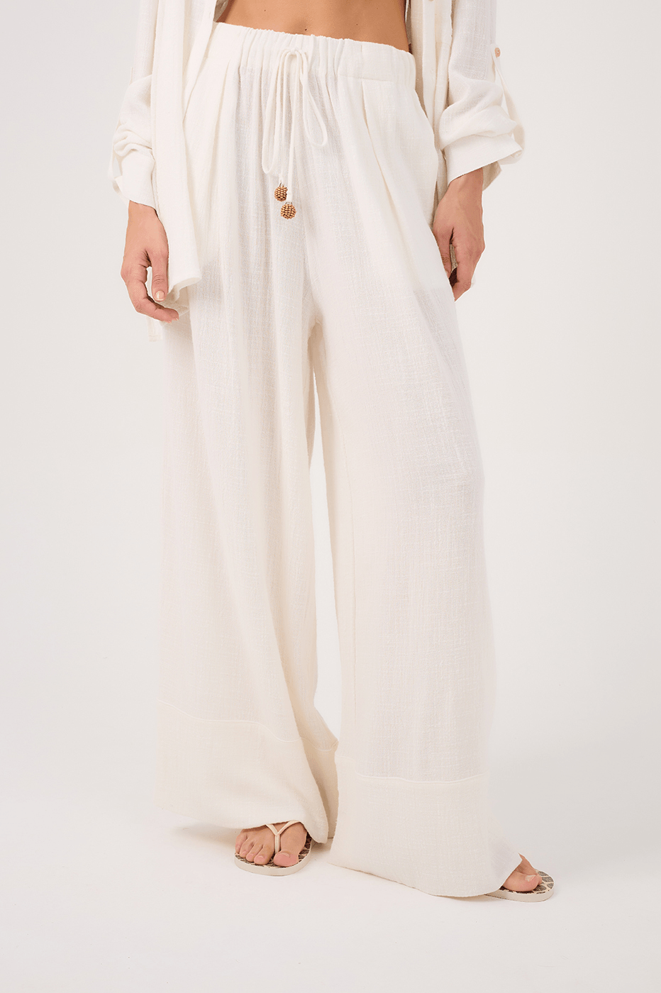 Gauze Wide Leg Pants