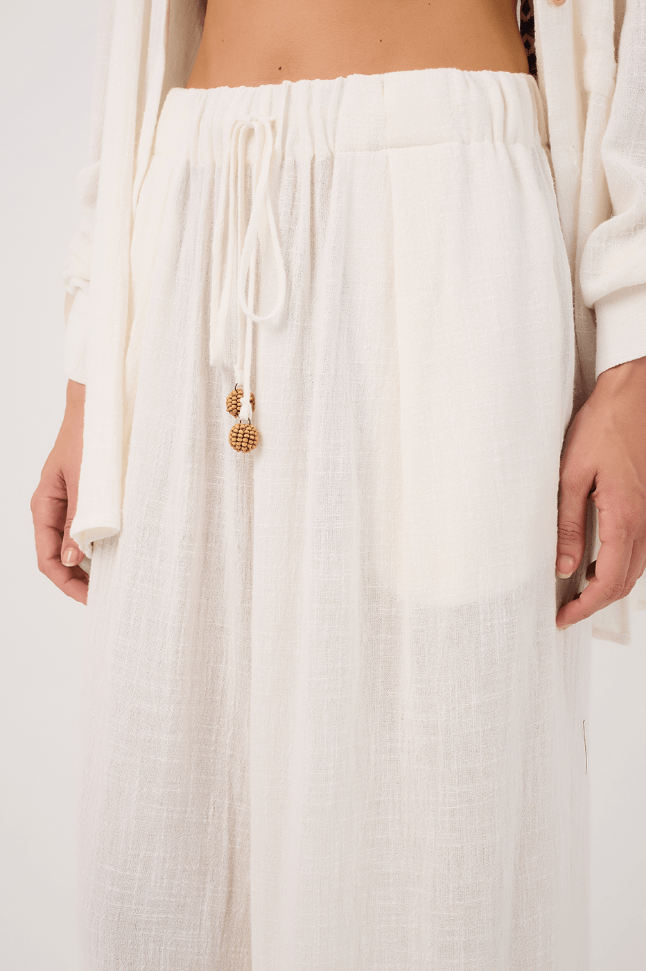 Gauze Wide Leg Pants