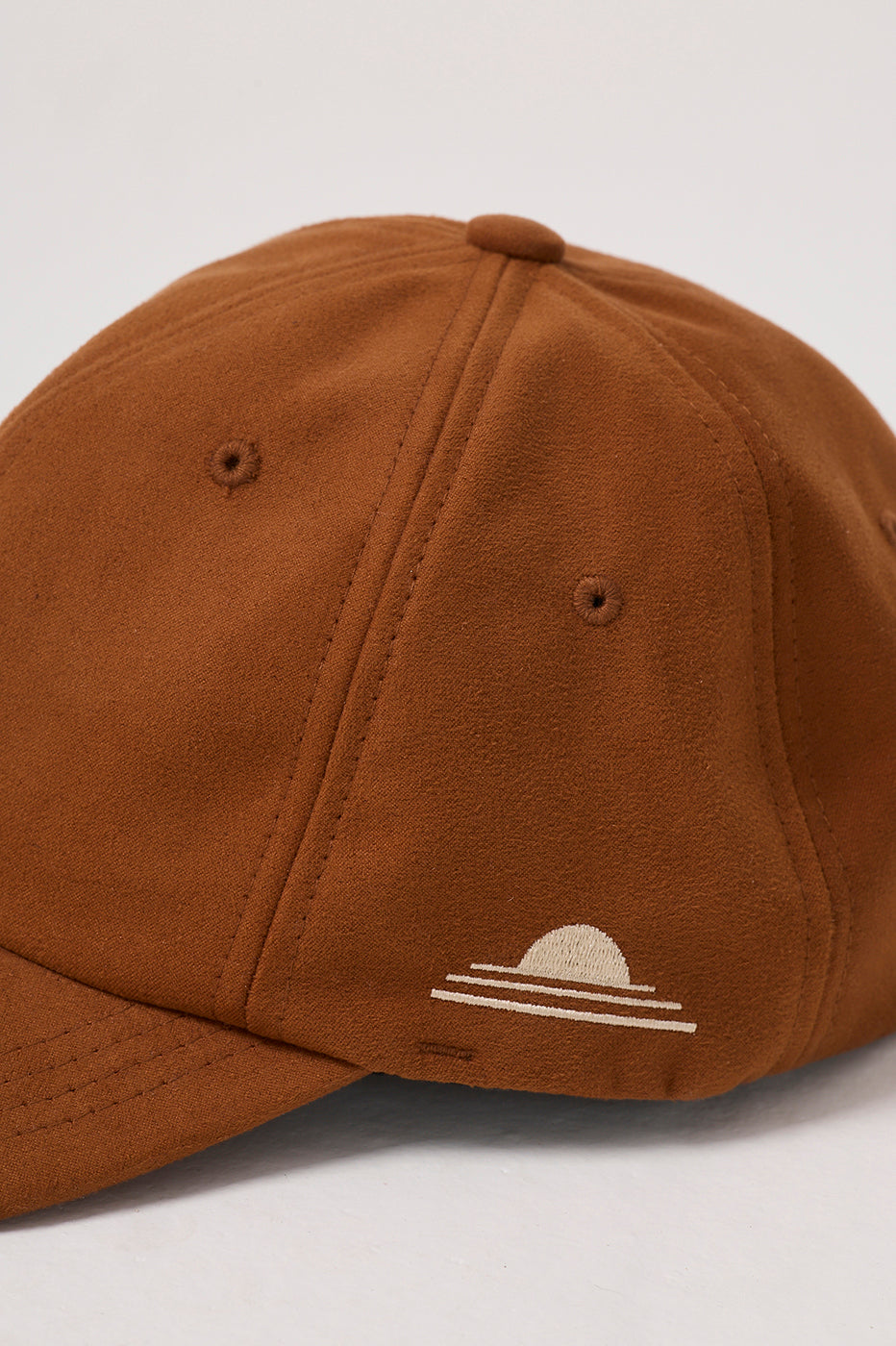 Brown Poente Embroidered Suede Cap_4