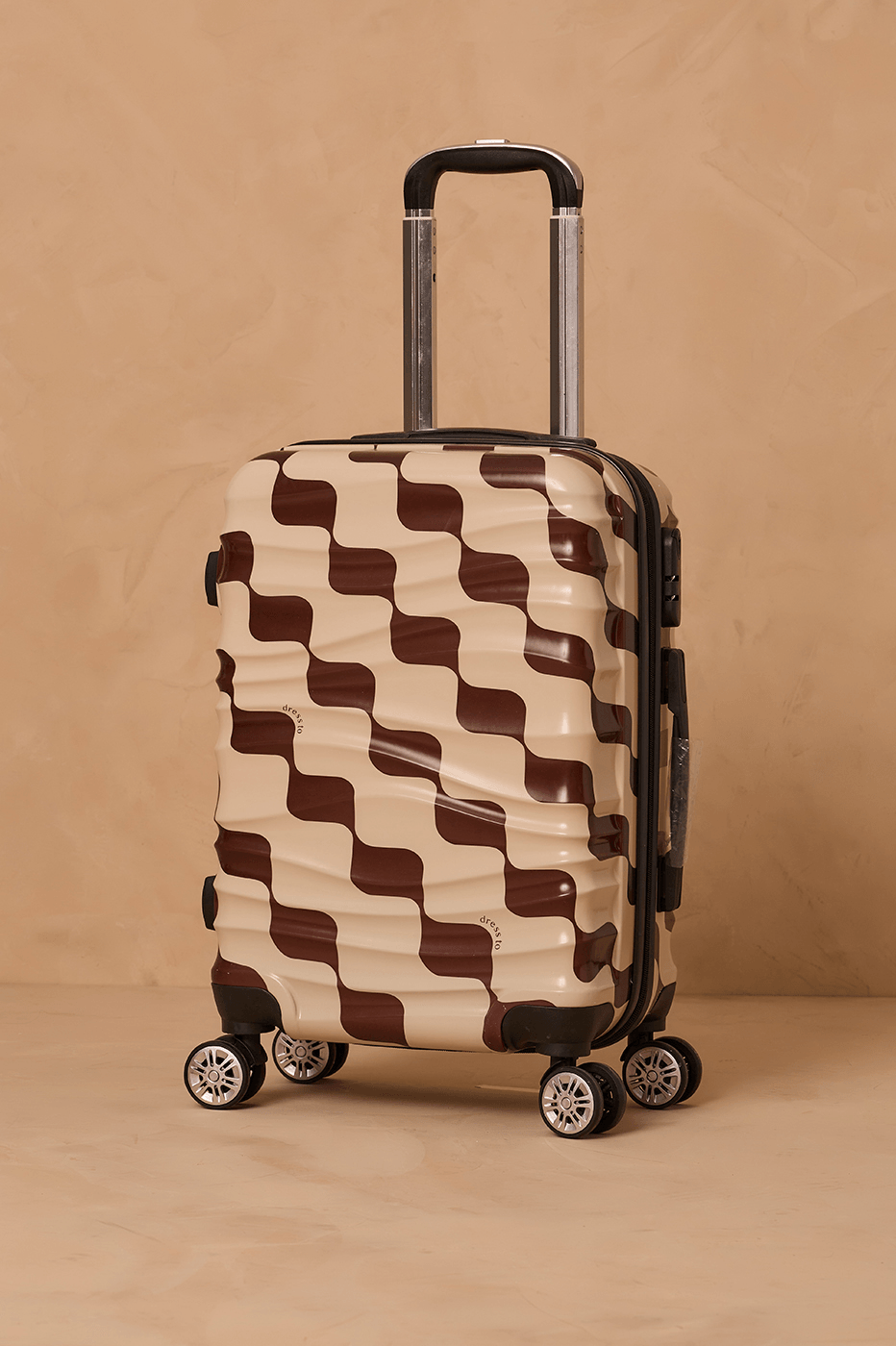 Brown Bossa Nova Hardside Combination Lock Spinner Carry-On Bag_1