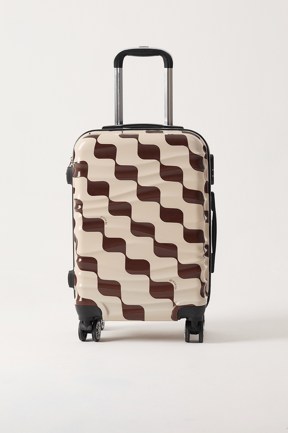 Brown Bossa Nova Hardside Combination Lock Spinner Carry-On Bag_2