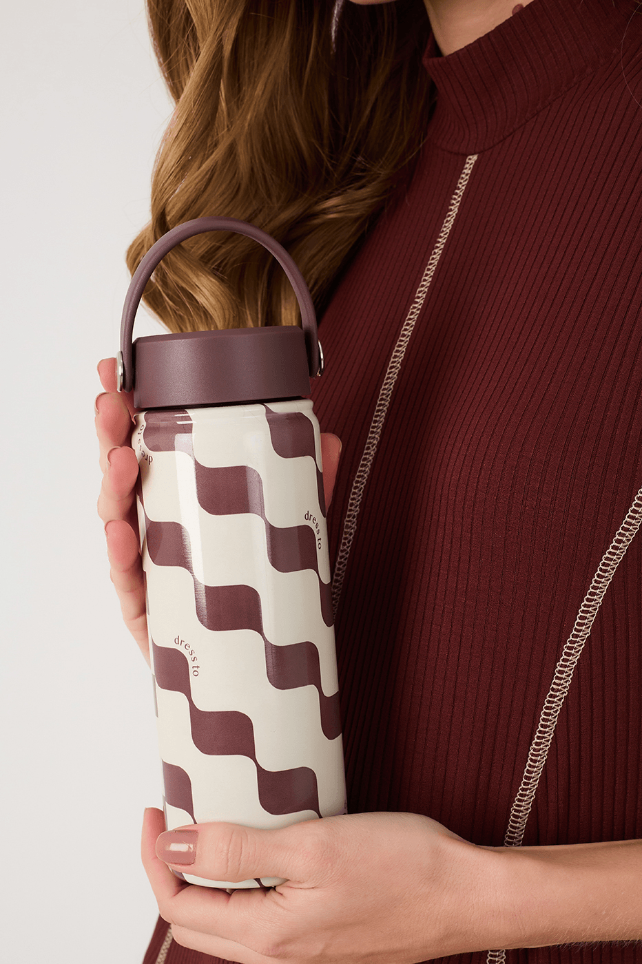 Brown Bossa Nova Handle 22oz Insulated Water Bottle_7